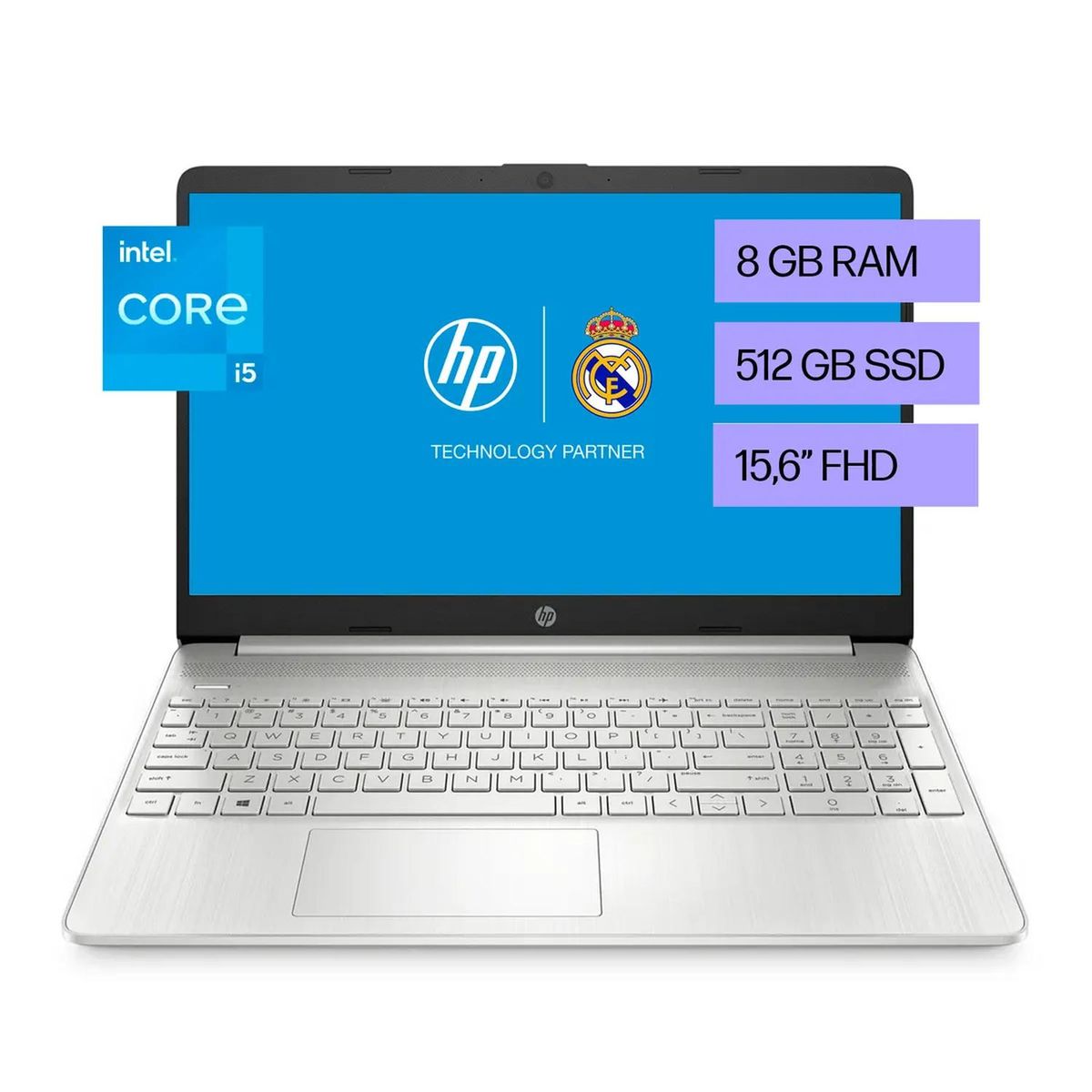 HP - Laptop HP 15-dy5000la, Intel Core i5, 8 GB, 512 GB SSD, 15.6, FHD, Windows 11 Home Single Language