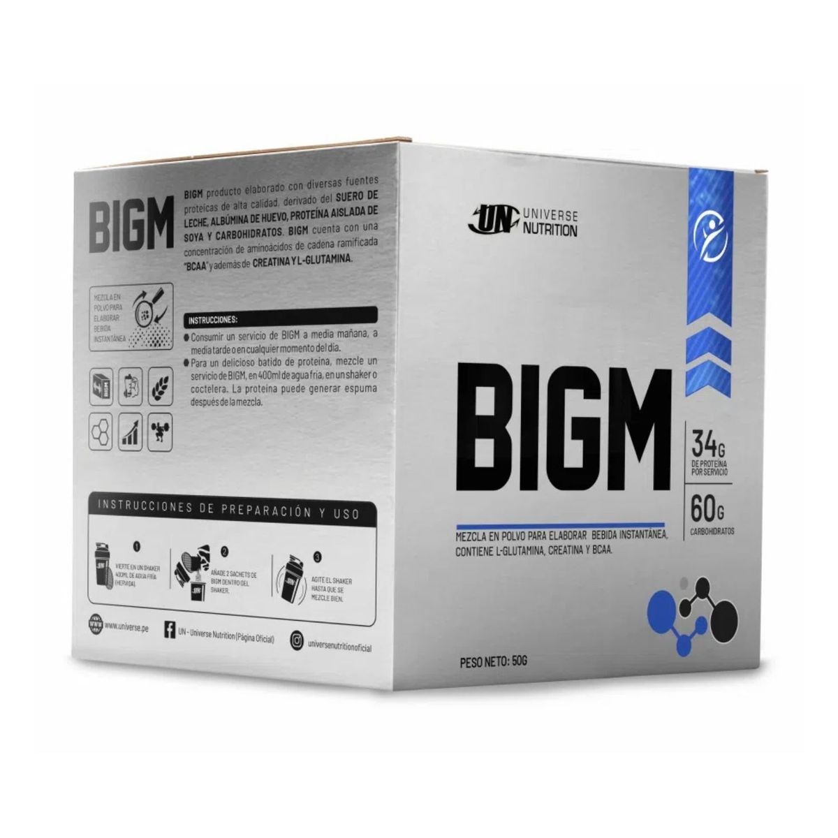 UNIVERSE NUTRITION - Mass Gainer Universe Nutrition Bigm Sachets Cookies x10