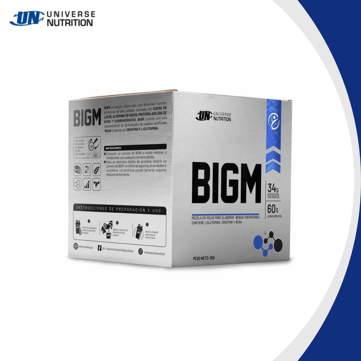 UNIVERSE NUTRITION - Mass Gainer Universe Nutrition Bigm Sachets Chocolate x10