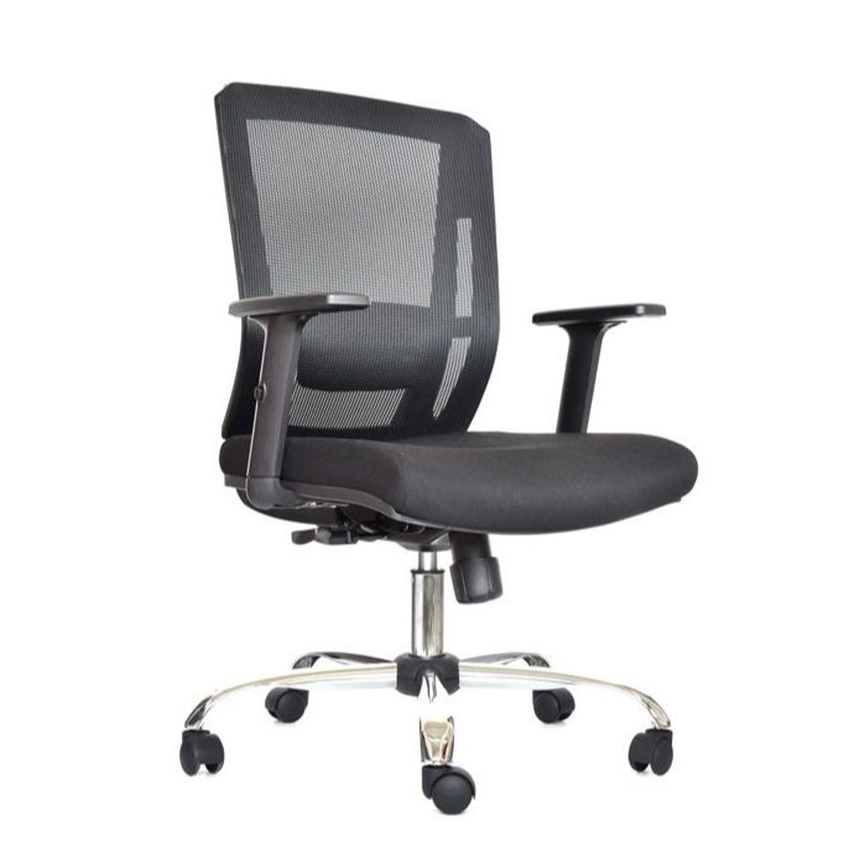 OFIDEAS - Silla de oficina Gerente Delphi II Negro Cromada Brazo 3D Ofideas