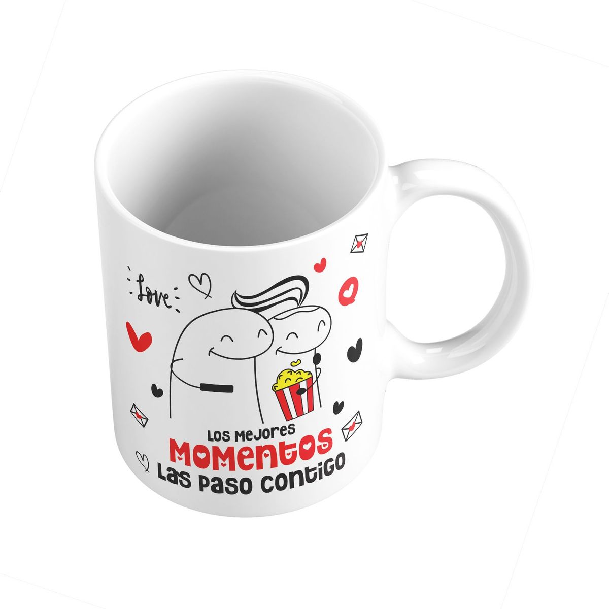 GENERICO - Taza Mug 11oz LOS MEJORES MOMENTOS CONTIGO - BLANCO