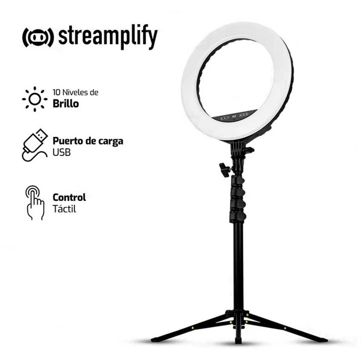 STREAMPLIFY - ARO DE LUZ STREAMPLIFY LIGHT 14 14 PULGADAS TRIPODE