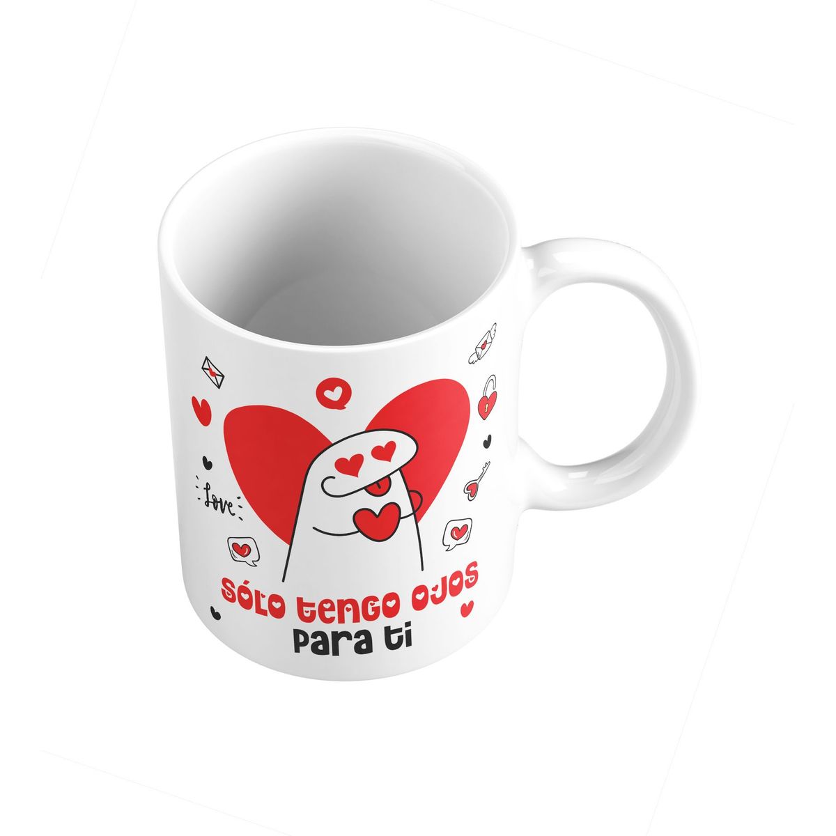 GENERICO - Taza Mug 11oz SOLO TENGO OJOS PARA TI - BLANCO