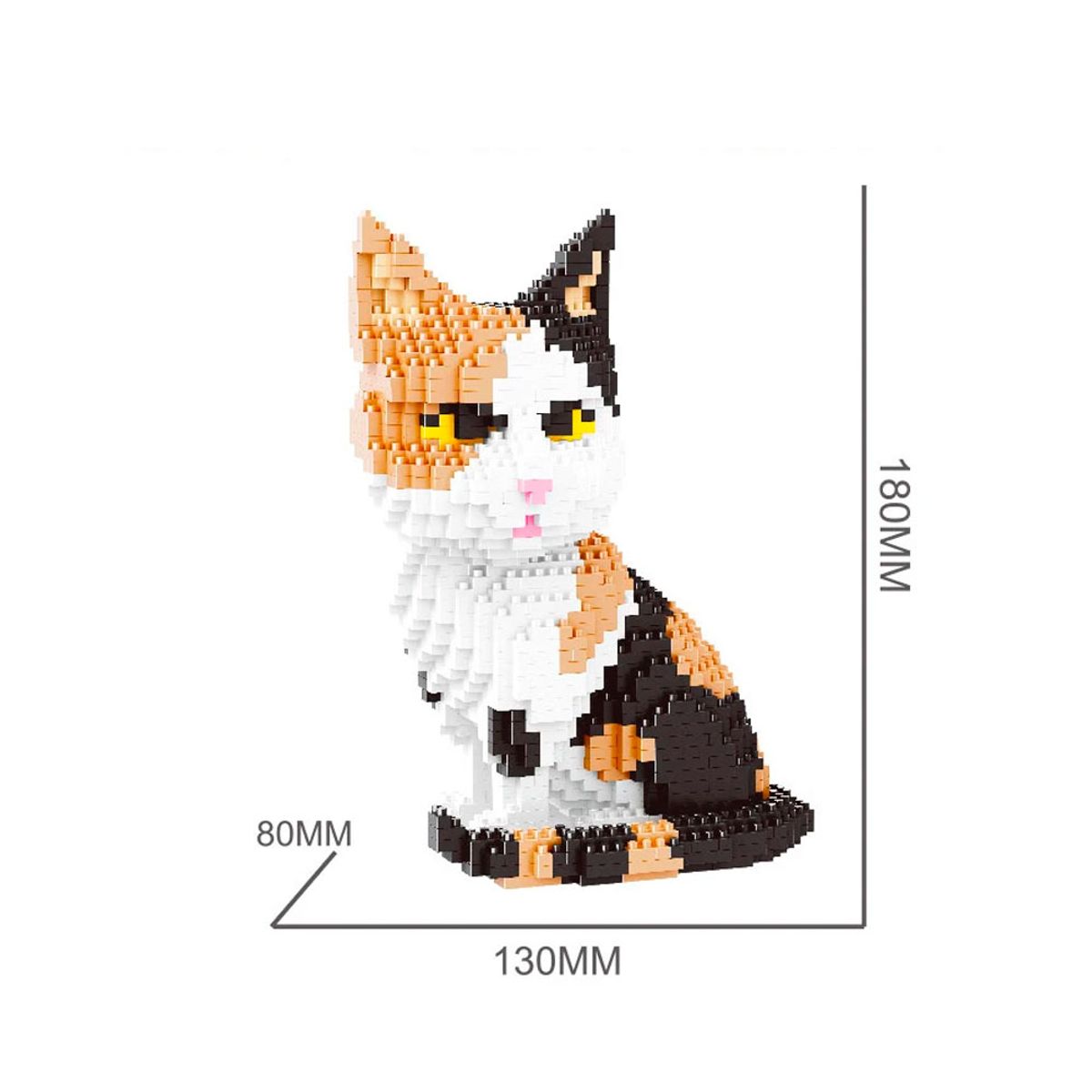 GENERICO - Gato de Colores Mini Bloques Armable 1300 Piezas