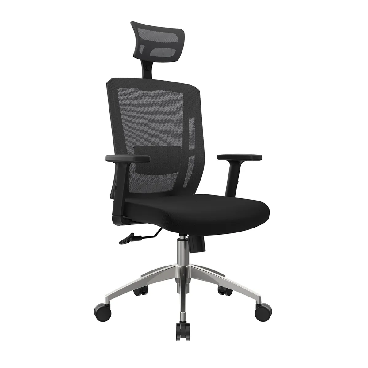 OFIDEAS - Silla Ergonomica Delphi Synchro Negro Con Cabecero Ofideas