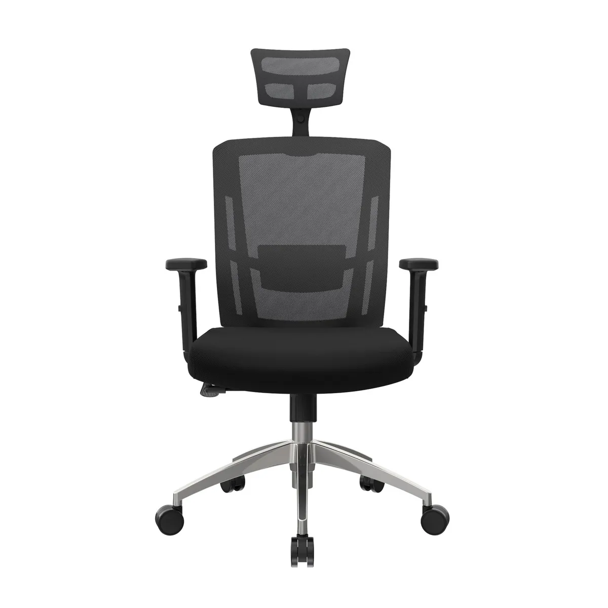 OFIDEAS - Silla Ergonomica Delphi Synchro Negro Con Cabecero Ofideas