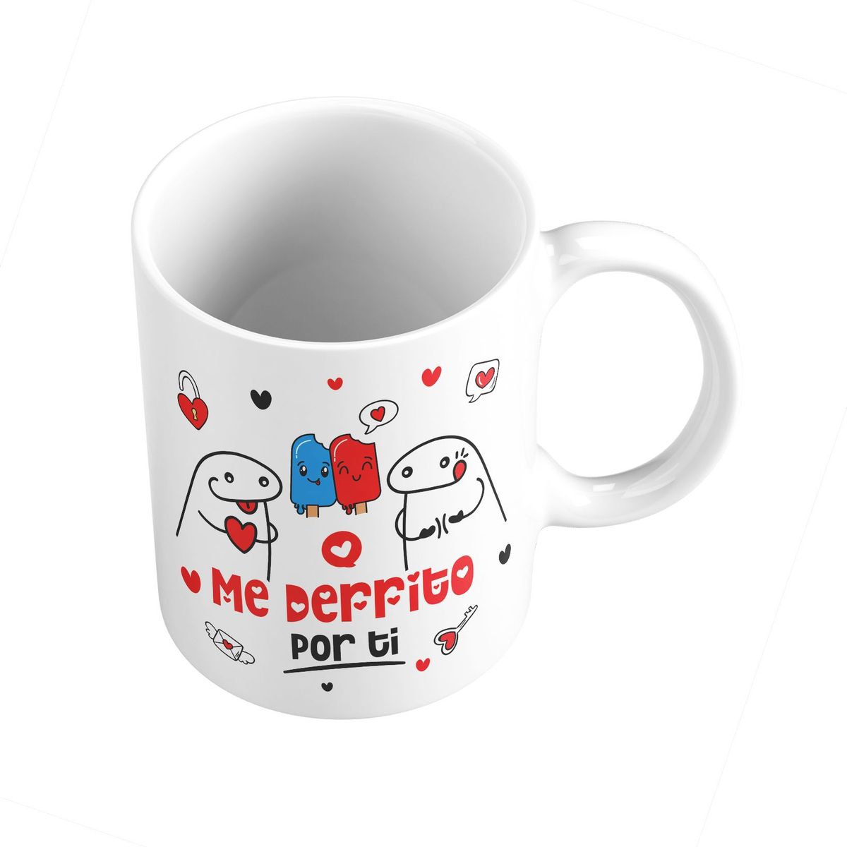 GENERICO - Taza Mug 11oz ME DERRITO POR TI - BLANCO
