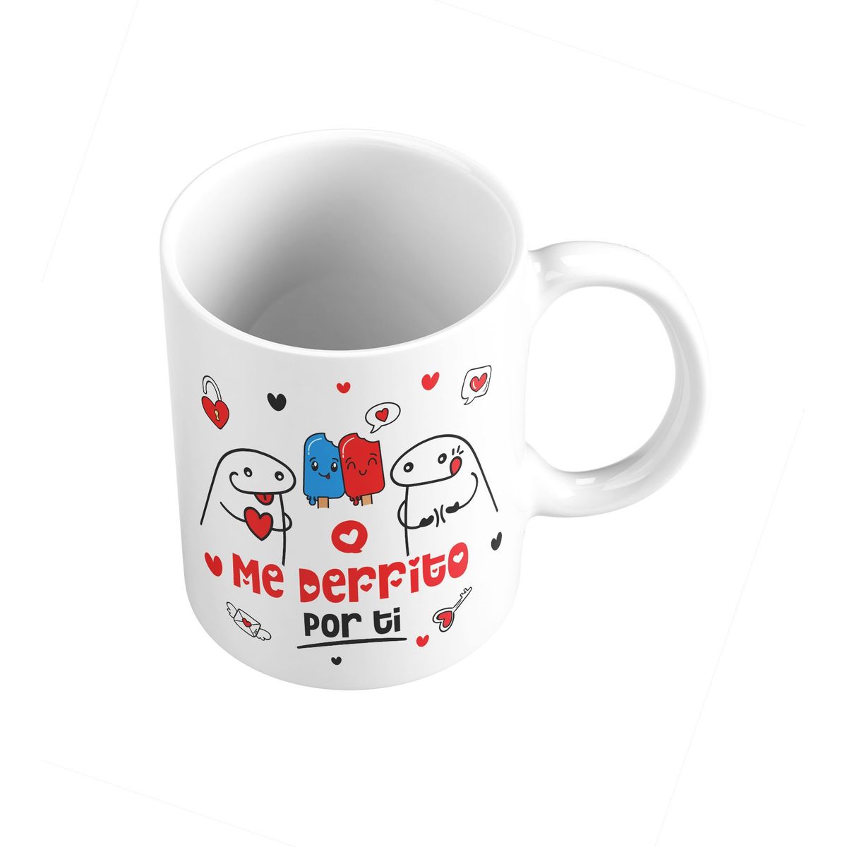 GENERICO - Taza Mug 11oz ME DERRITO POR TI - BLANCO