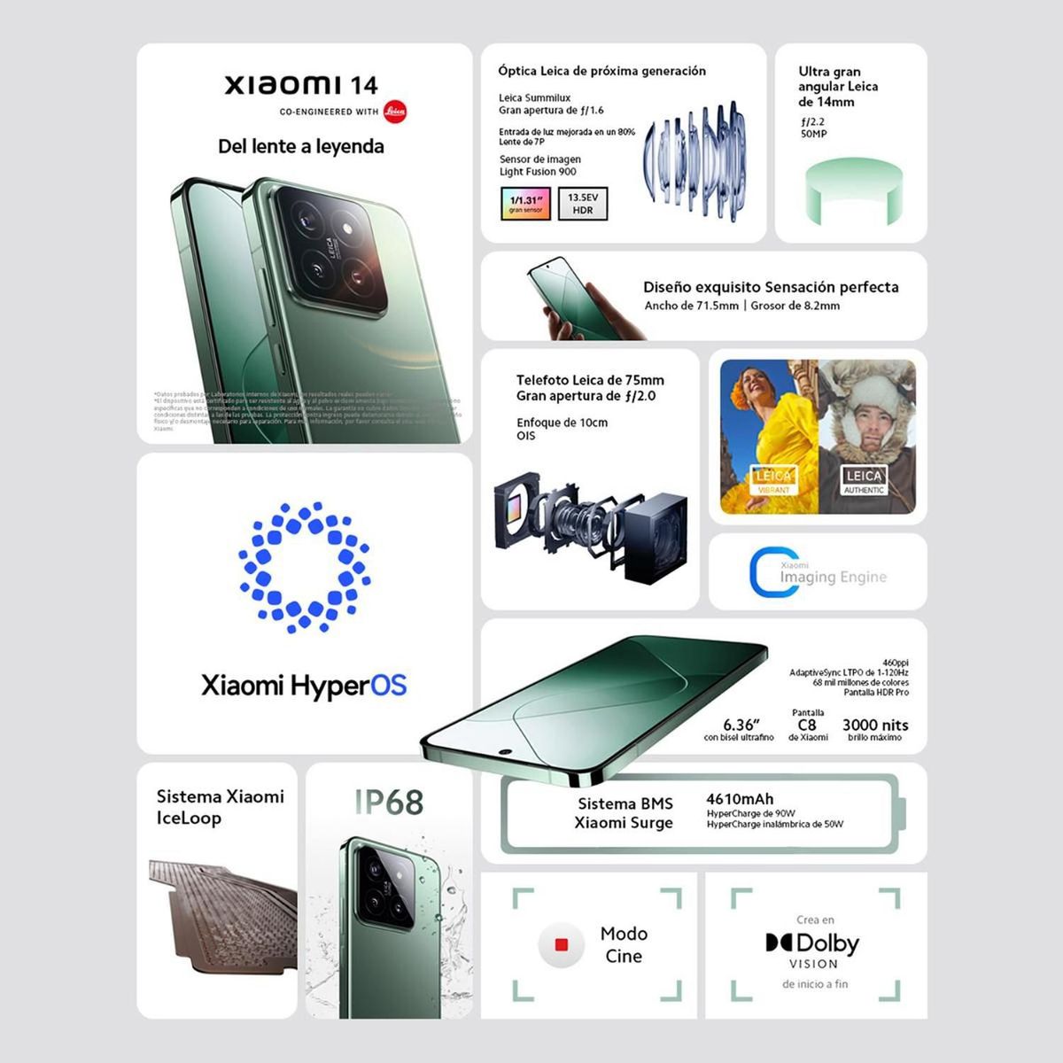 XIAOMI - Xiaomi 14 12GB+512GB - Verde