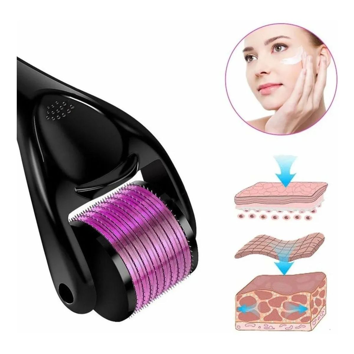 GENERICO - Derma Roller Rodillo para la piel Barba y cabello 05mm