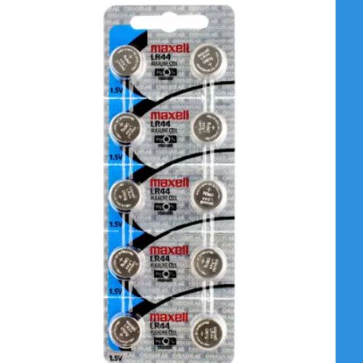 MAXELL - MAXELL PILA ALCALINA LR44 (A76) 1.5V BLISTER x 10 UNID