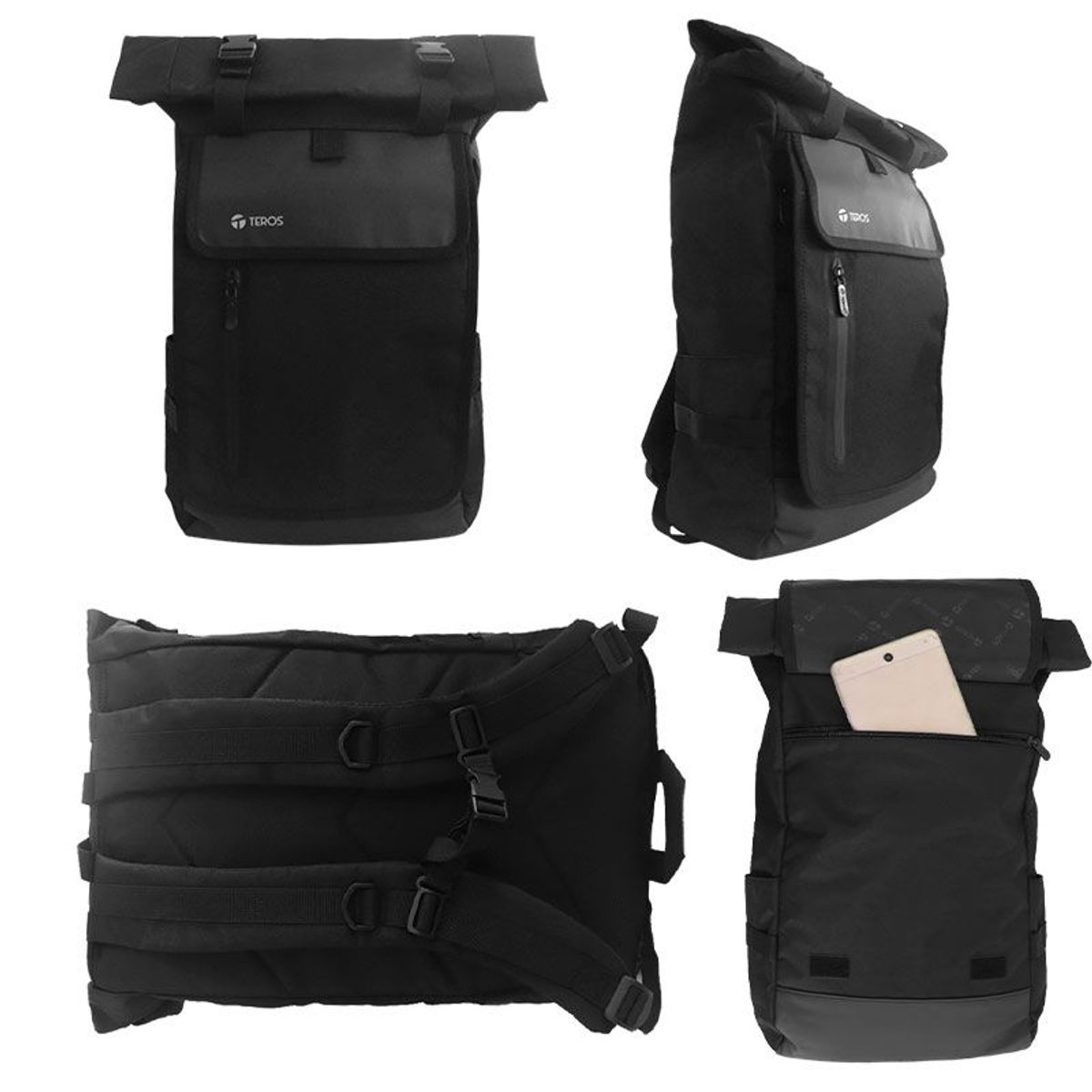 TEROS - Mochila Teros TE-ACS9018 Poliéster notebook hasta 156 negro