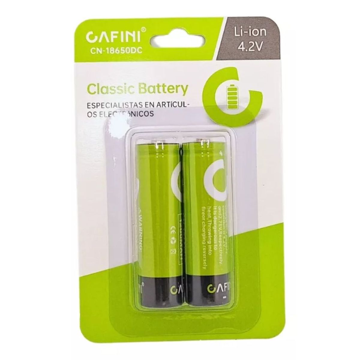 CAFINI - Batería recargable de litio 18650 2X PACK  1200mAh