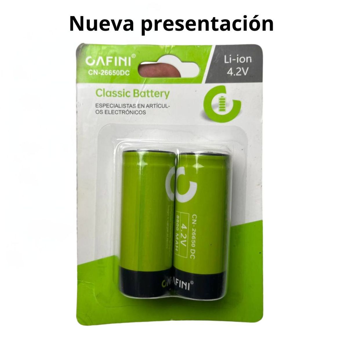 CAFINI - Batería recargable de litio 26650 PACK 2 Unidades 3000mAh