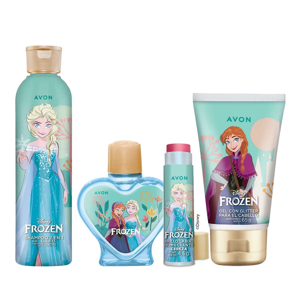 AVON - KIT FROZEN Colonia con Shampoo Gel y Barrita Labial