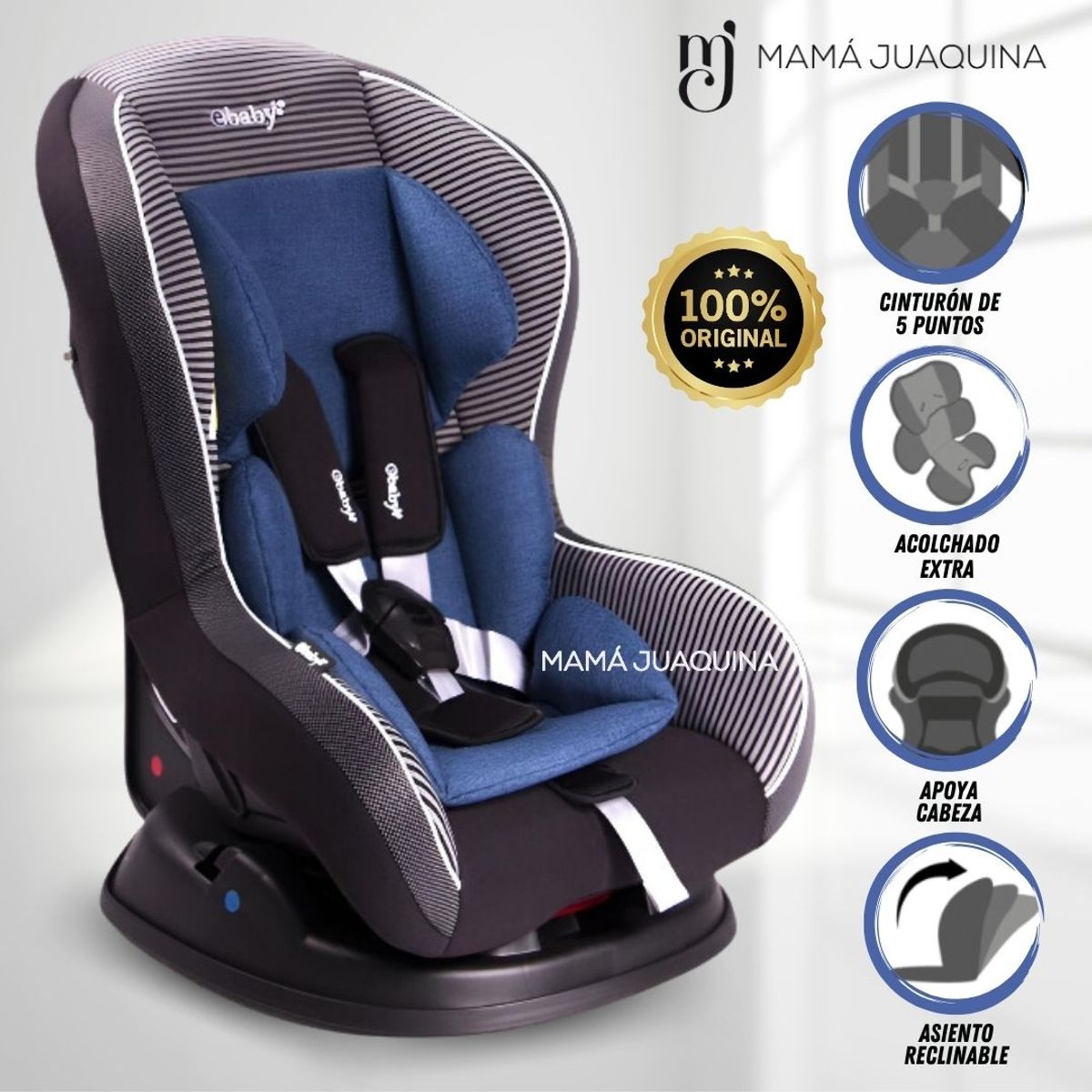 EBABY - Silla de Auto «MONROE» Edición Limitada Blue