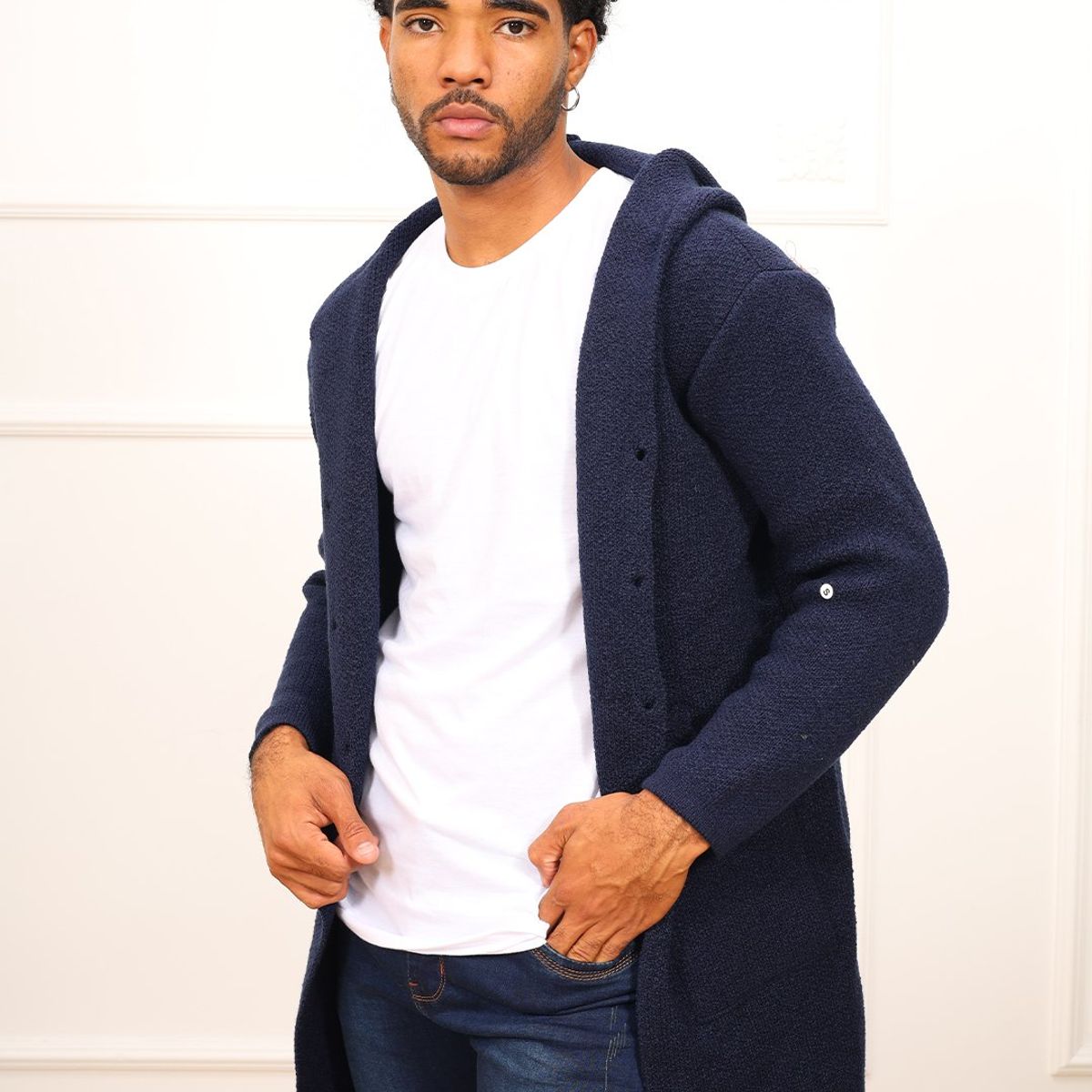 DM DEXMEN - Abrigo Dexmen Tejido Fred Azul