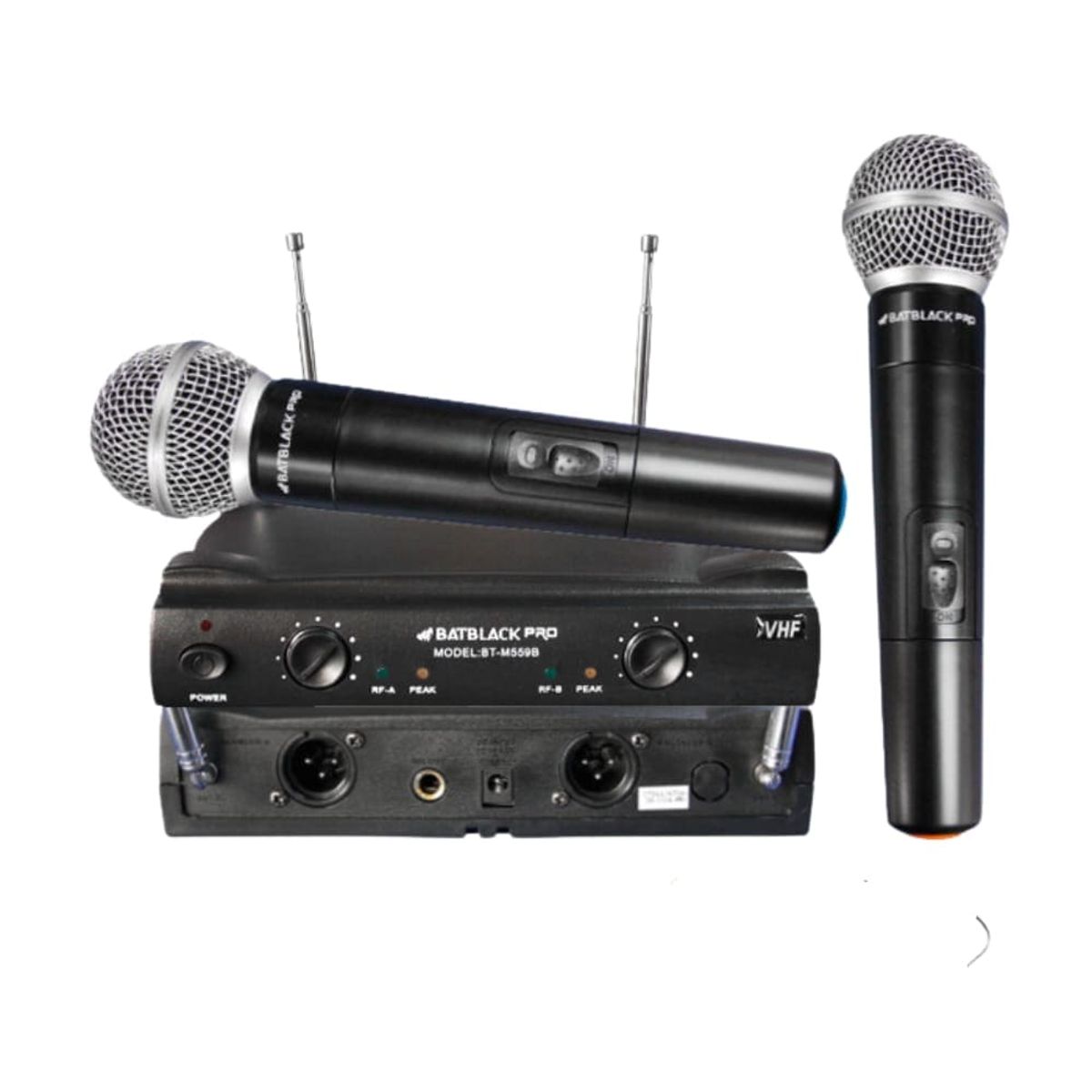 BATBLACK - micrófono inalámbrico profesional uhf  doble