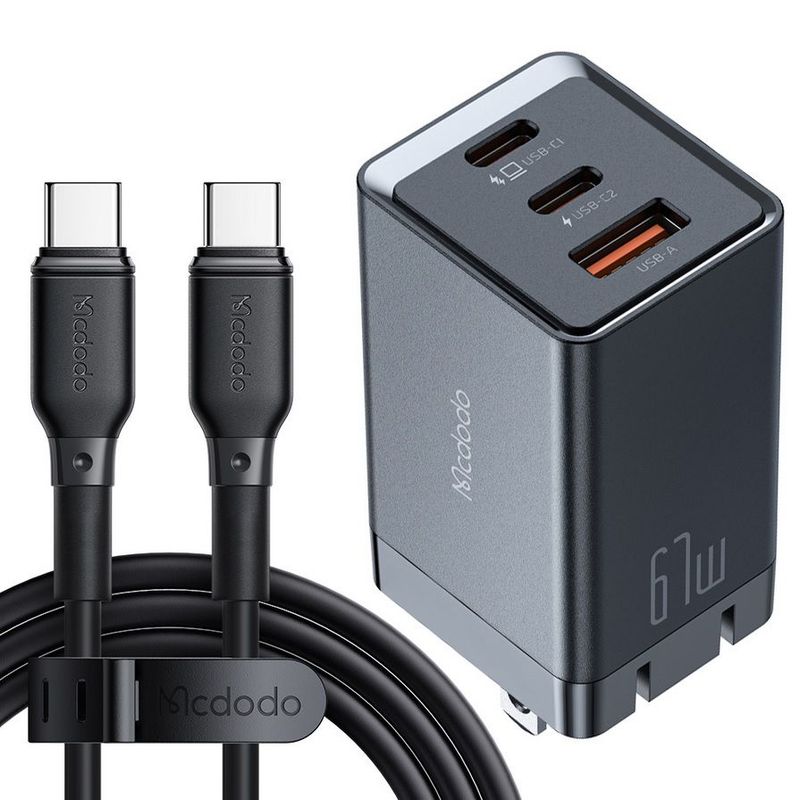 MCDODO - Cargador Pro - tipo C Y Usb 67W Reales - Laptops y smartphones
