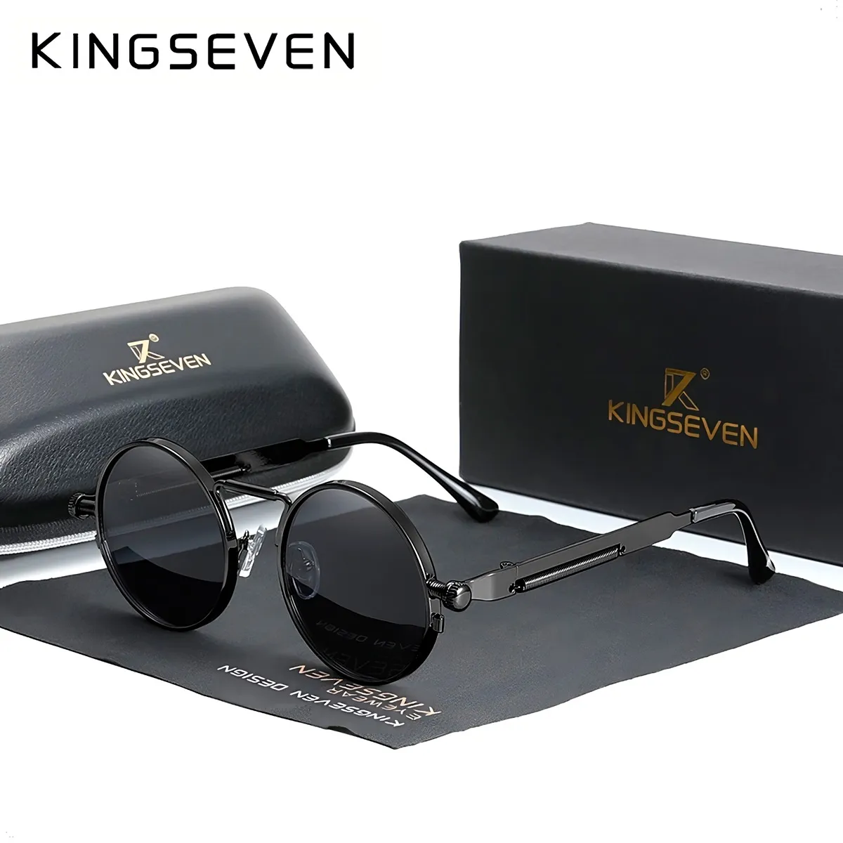KINGSEVEN - Lentes de Sol Kingseven Redondo Proteccion UV 400