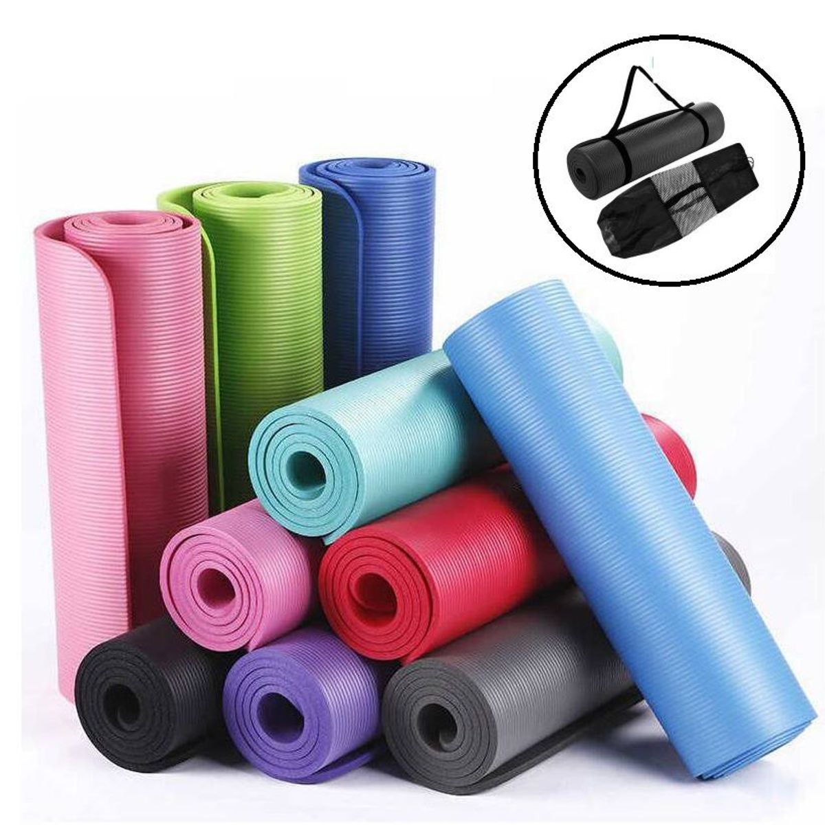 GENERICO - Manta de Yoga 15 mm + Bolsa de translado