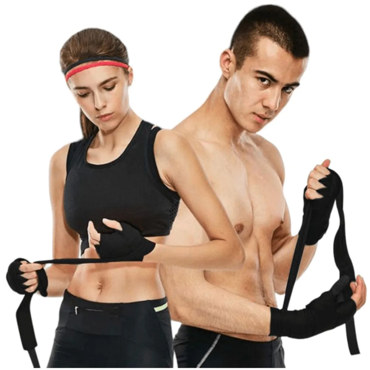 GENERICO - Venda de Boxeo Profesional 3 mt para MMA Box - Color Negro