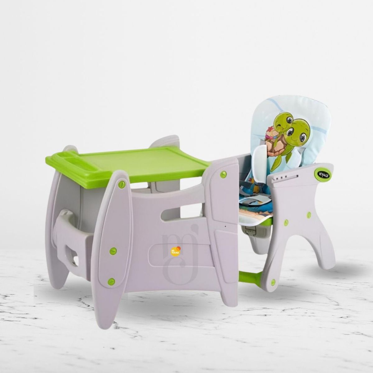 VOYAGE - Silla de Comer Escritorio 3 en 1 »SAFARI TURTLE» Green