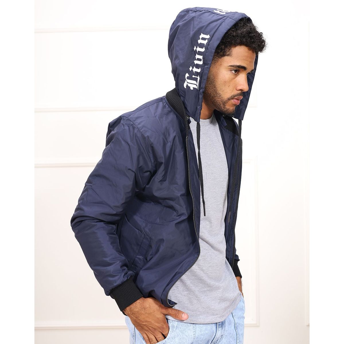 DM DEXMEN - Casaca Dexmen Bordada Azul