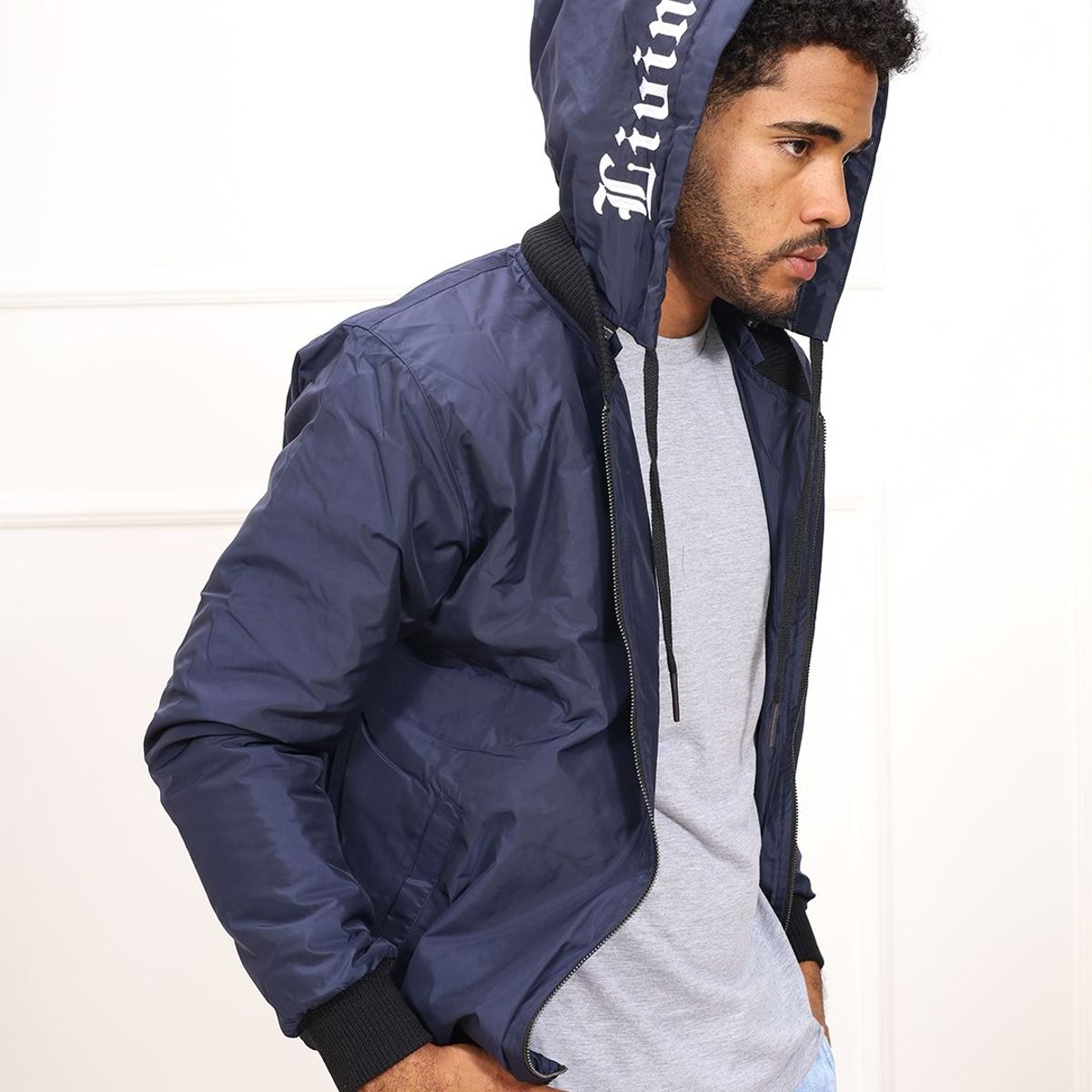 DM DEXMEN - Casaca Dexmen Bordada Azul