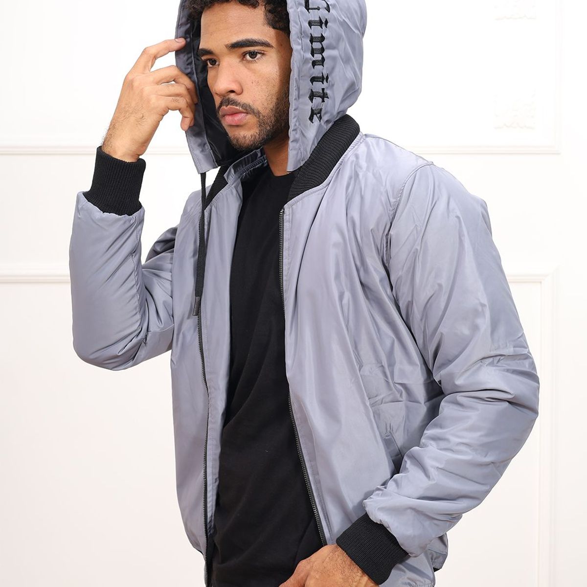 DM DEXMEN - Casaca Dexmen Bordada Gris