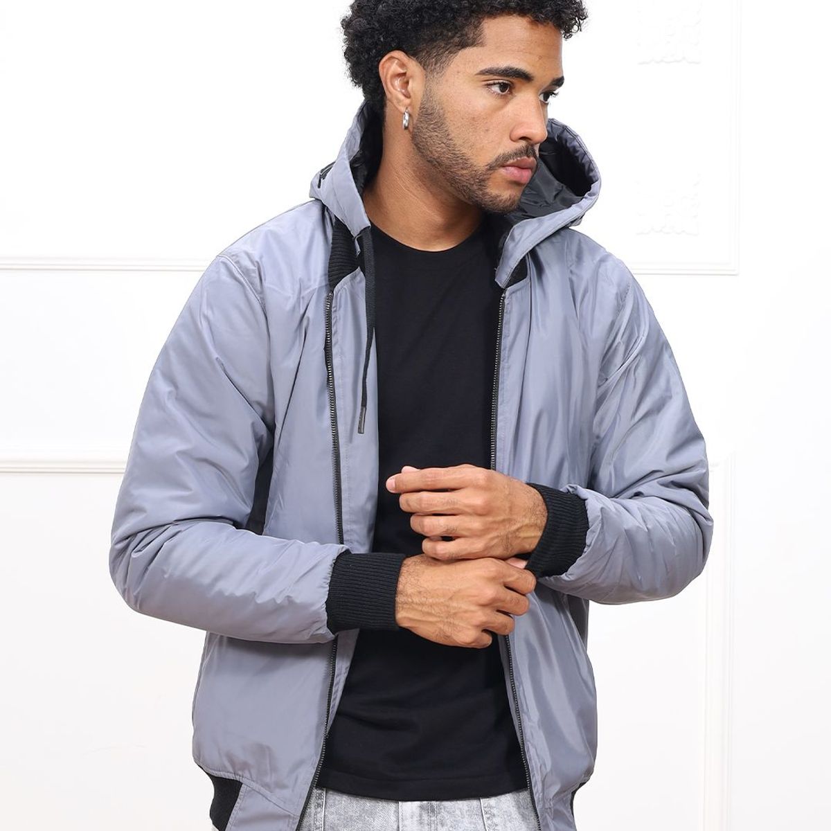 DM DEXMEN - Casaca Dexmen Bordada Gris