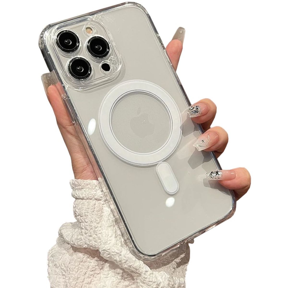 IMPORTADO MC - Case Funda para iPhone 13 Pro Max MagSafe Transparente