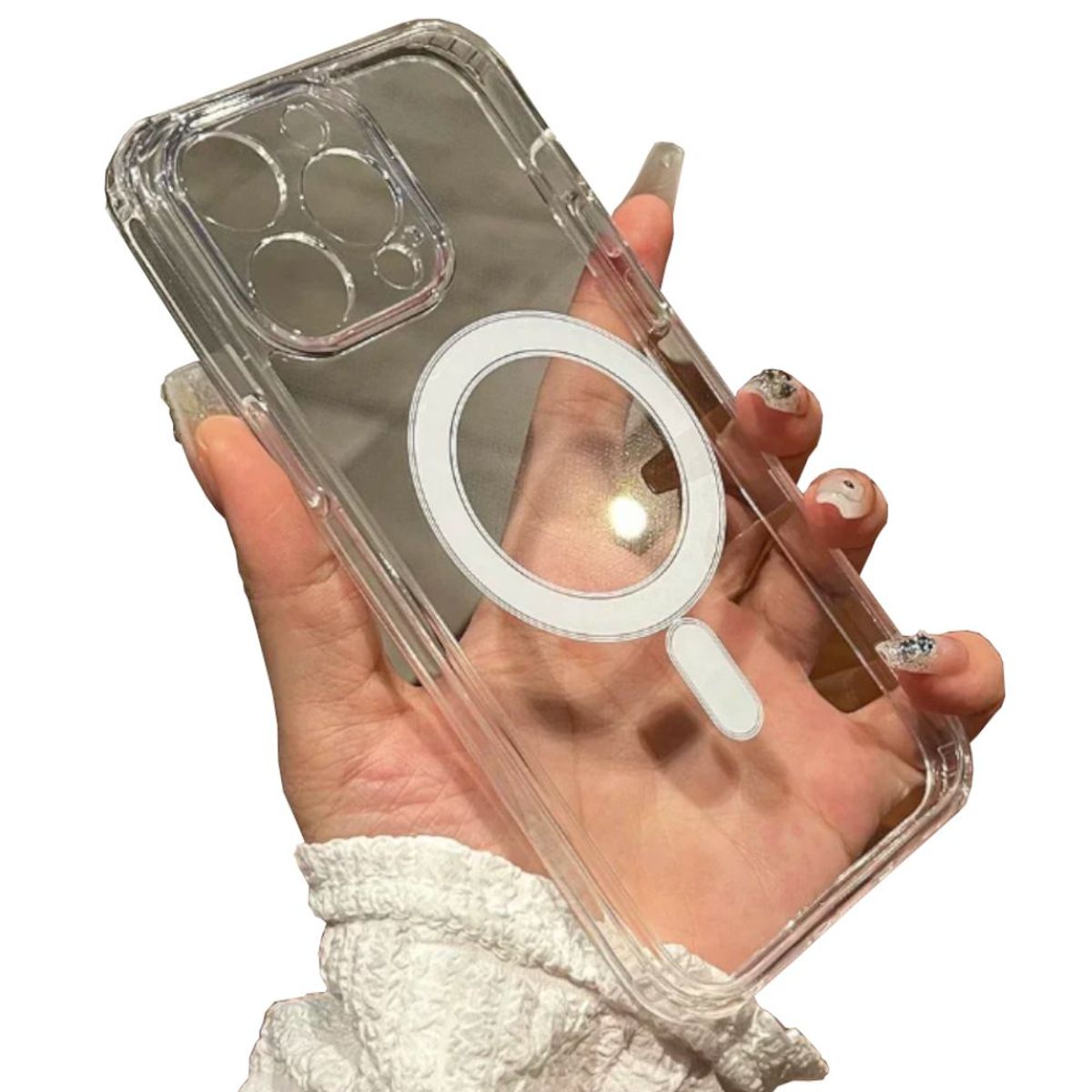 IMPORTADO MC - Case Funda para iPhone 14 Pro Max MagSafe Transparente