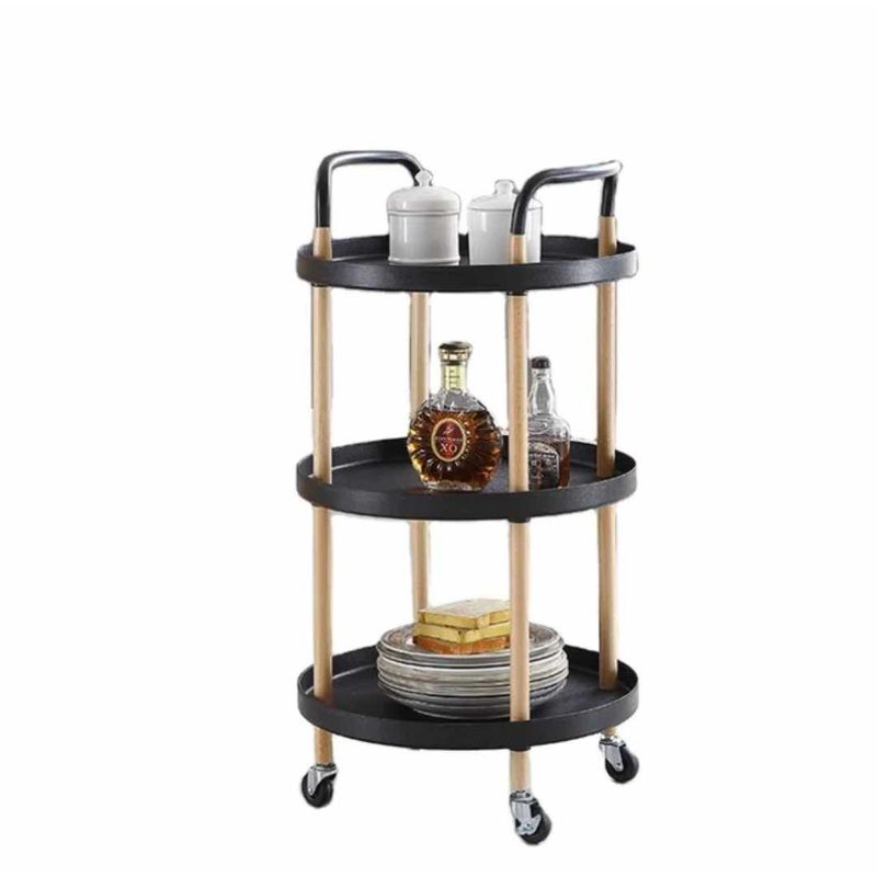 GENERICO - Mesa Auxiliar Rodante Multiusos Elegante de Madera Sala Hogar Oficina