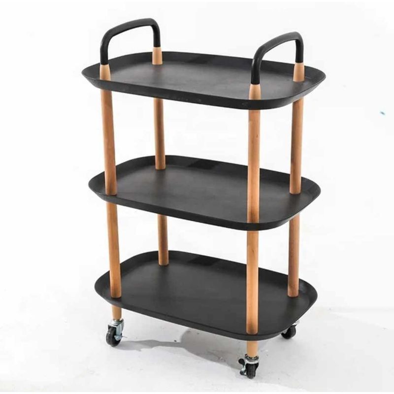 GENERICO - Mesa Auxiliar Rodante Multiusos Elegante de Madera Sala Hogar Model-02