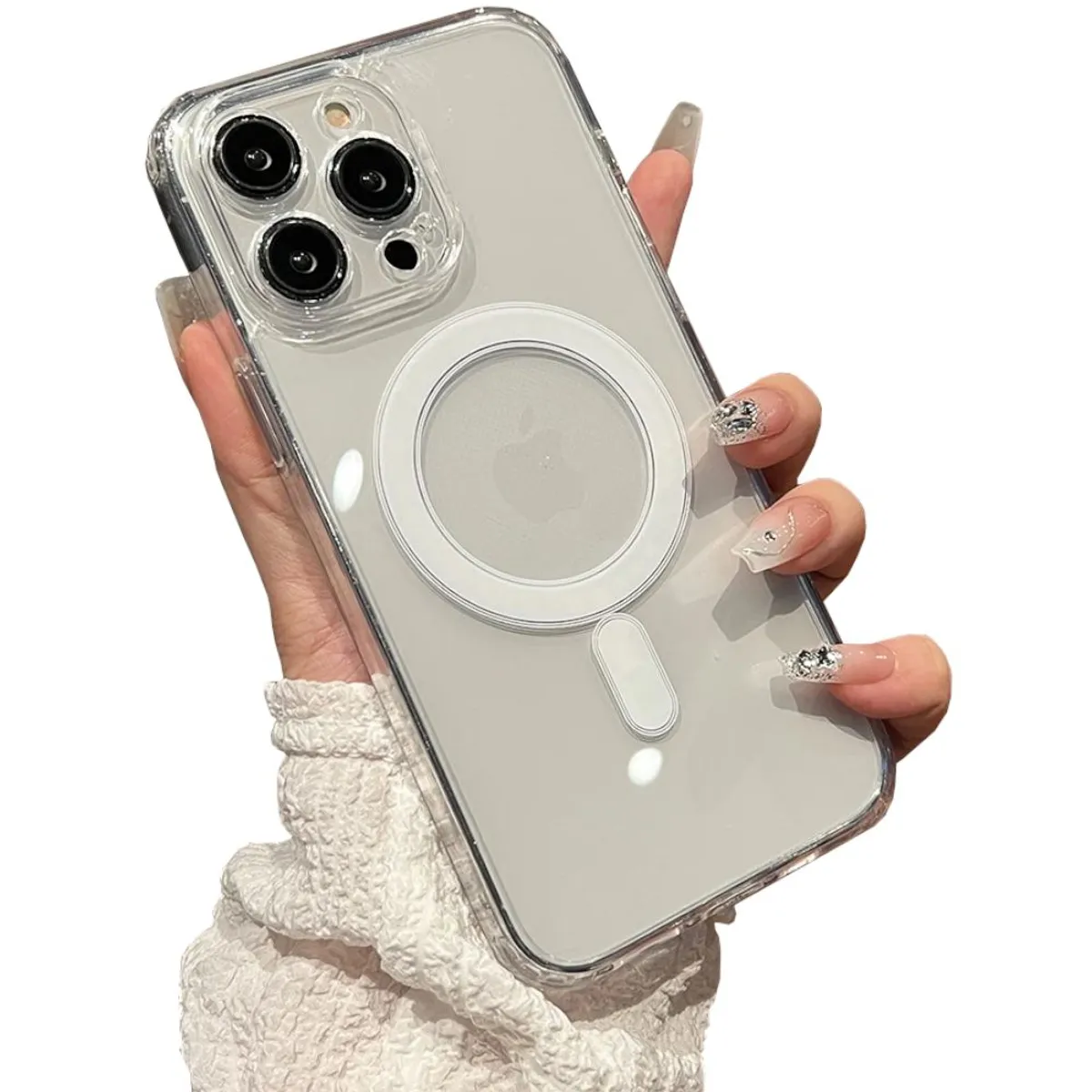 IMPORTADO MC - Case Funda para iPhone 14 Pro MagSafe Transparente