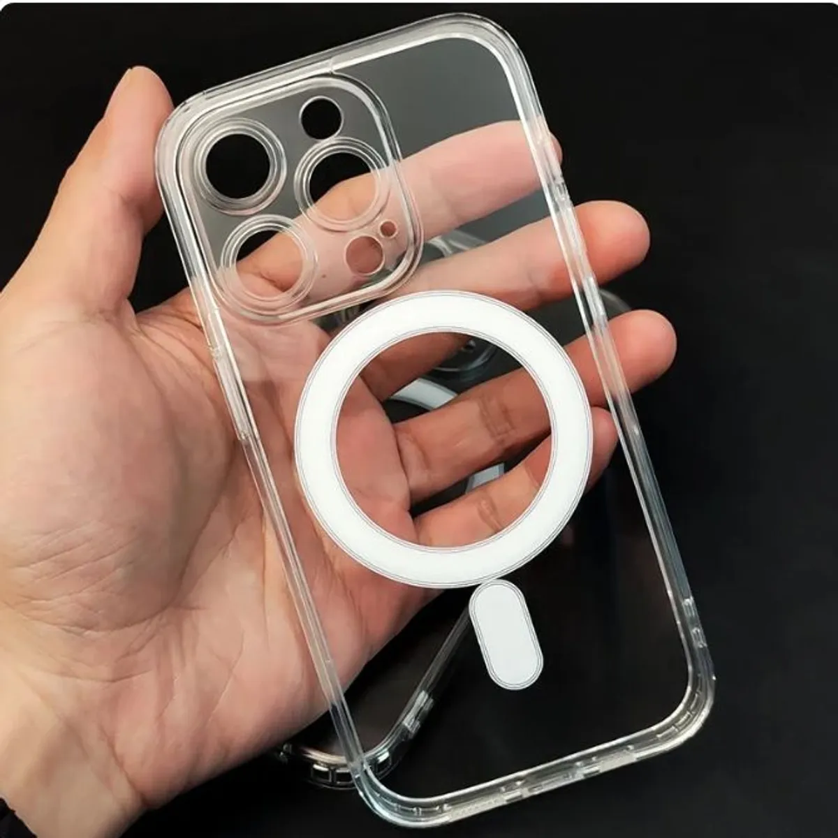 IMPORTADO MC - Case Funda para iPhone 14 Pro MagSafe Transparente