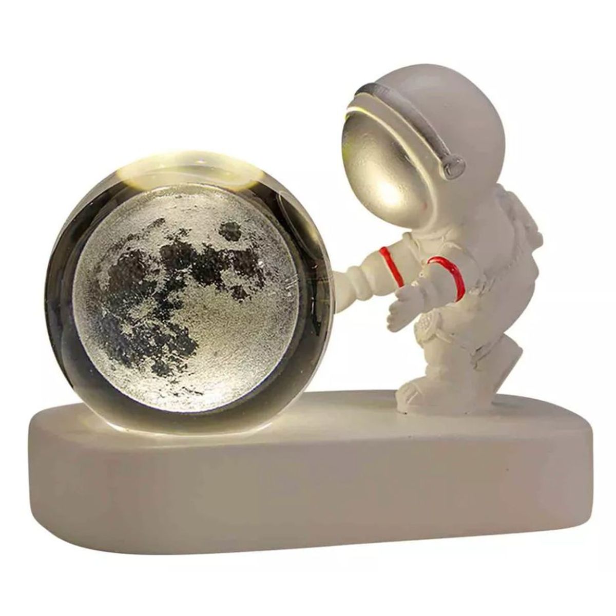 GENERICO - Lampara Decorativa Astronauta con esfera en 3D - Diseño Luna