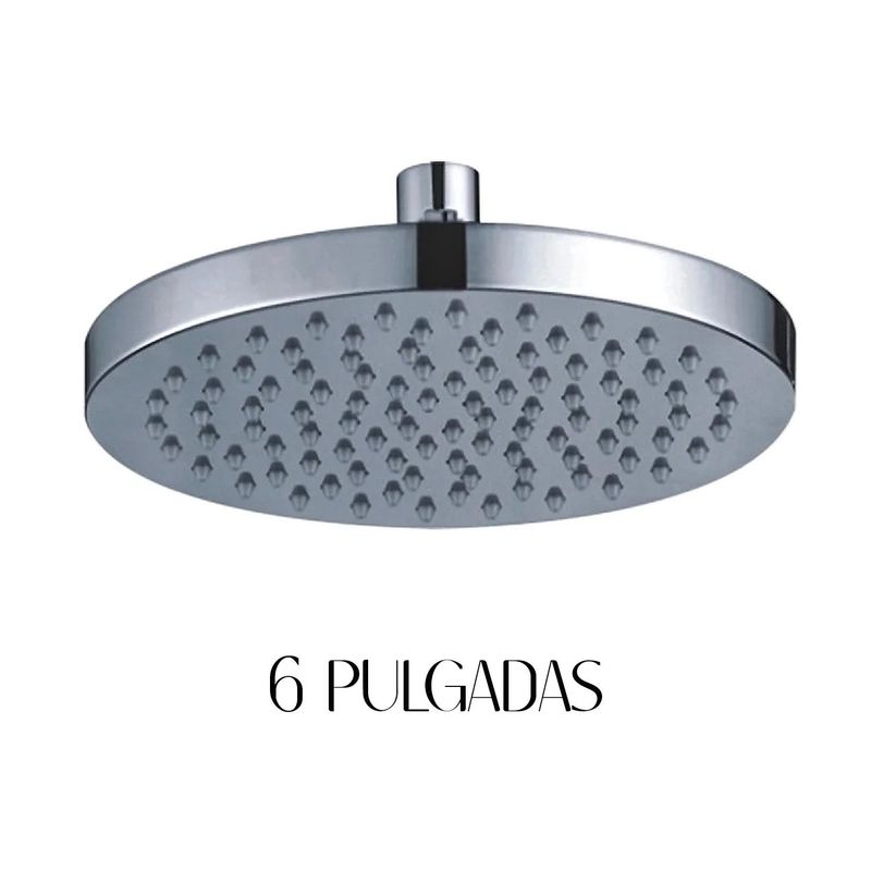 GENERICO - Difusor Cabeza Ducha Española 6" para agua caliente y fría