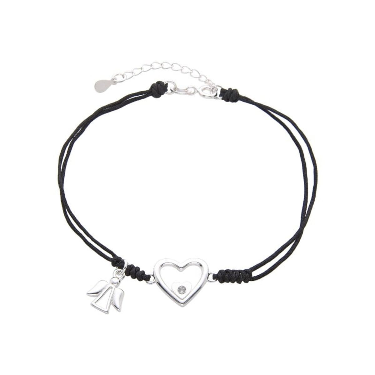 SANTORAL - Pulsera Angel Corazón - Hilo y Plata
