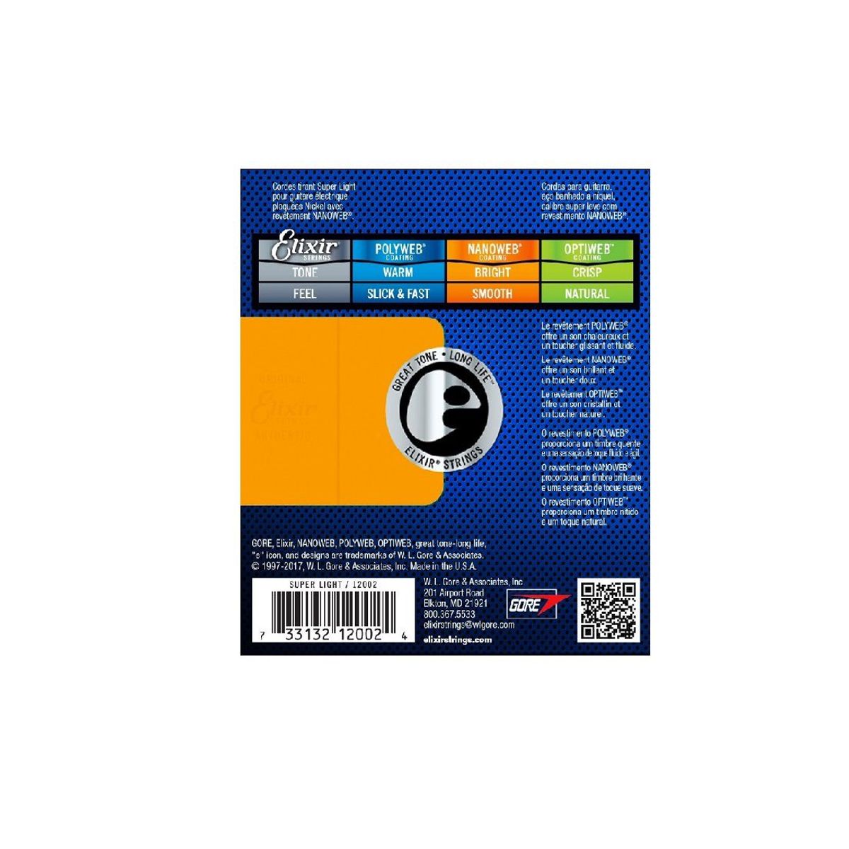 ELIXIR - Cuerdas Elixir Calibre 09 Guitarra Eléctrica 12002