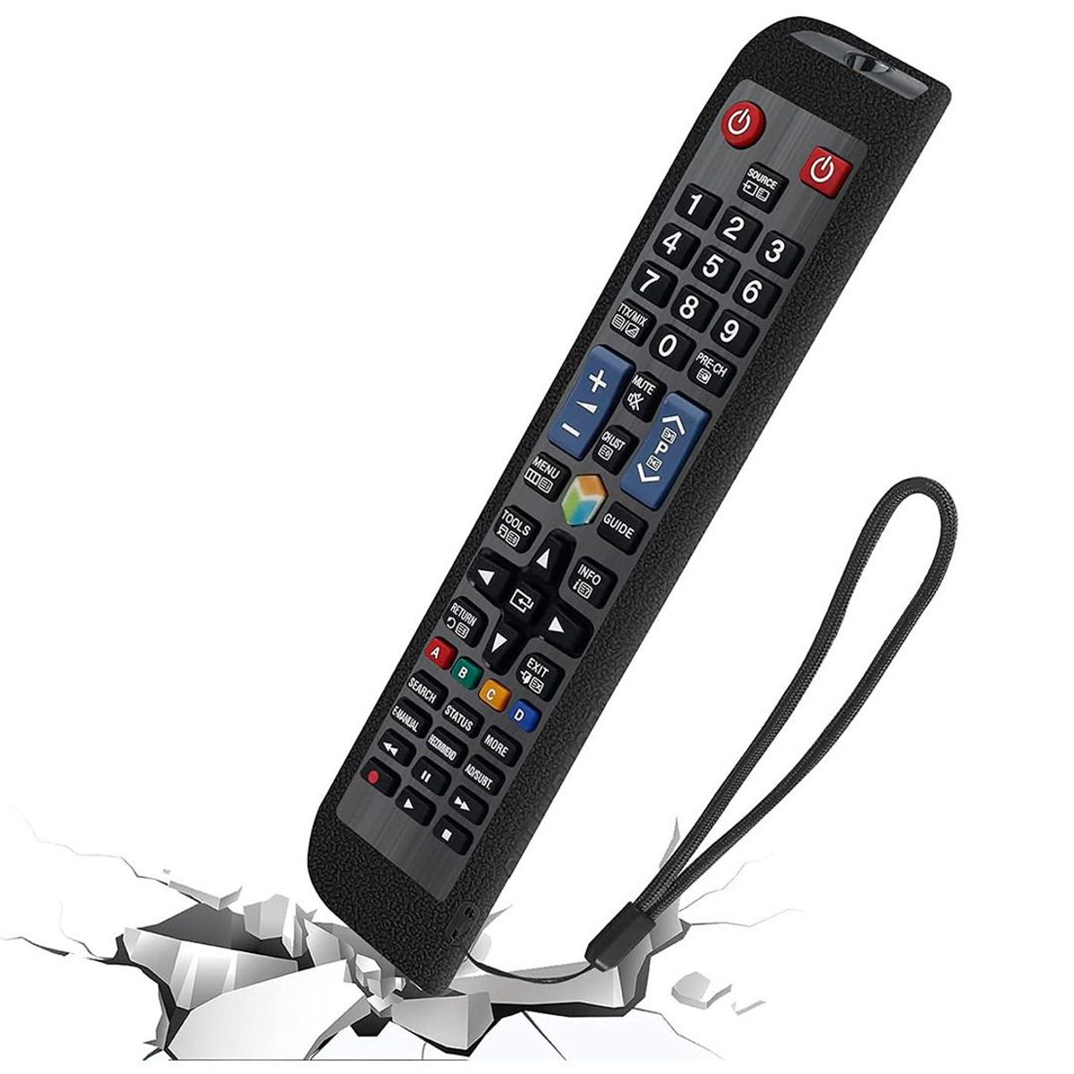 CASE - Funda  De Silicona  Para Control Samsung Smart Tv Grande Bn59-Negro