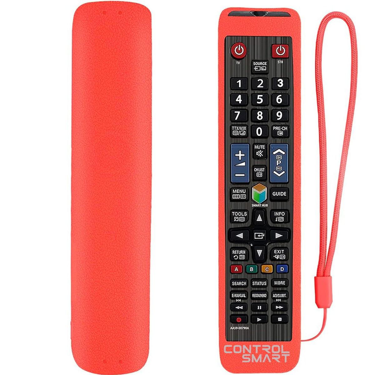 CASE - Funda De Silicona  Para Control Samsung Smart Tv Grande Bn59- Rojo