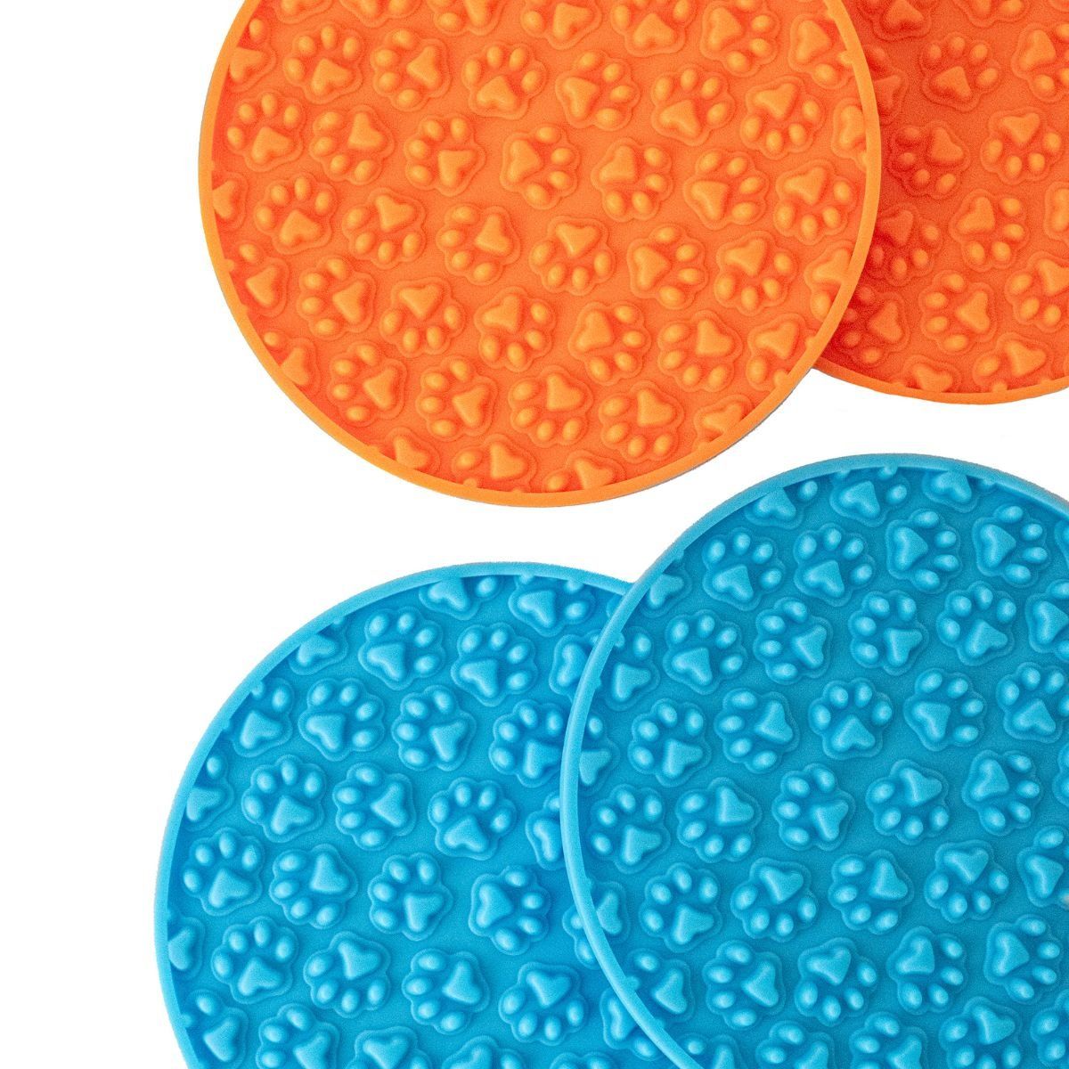 BUDDIES - Plato Comedero Lento Anti Estres Para Mascotas Azul 100g