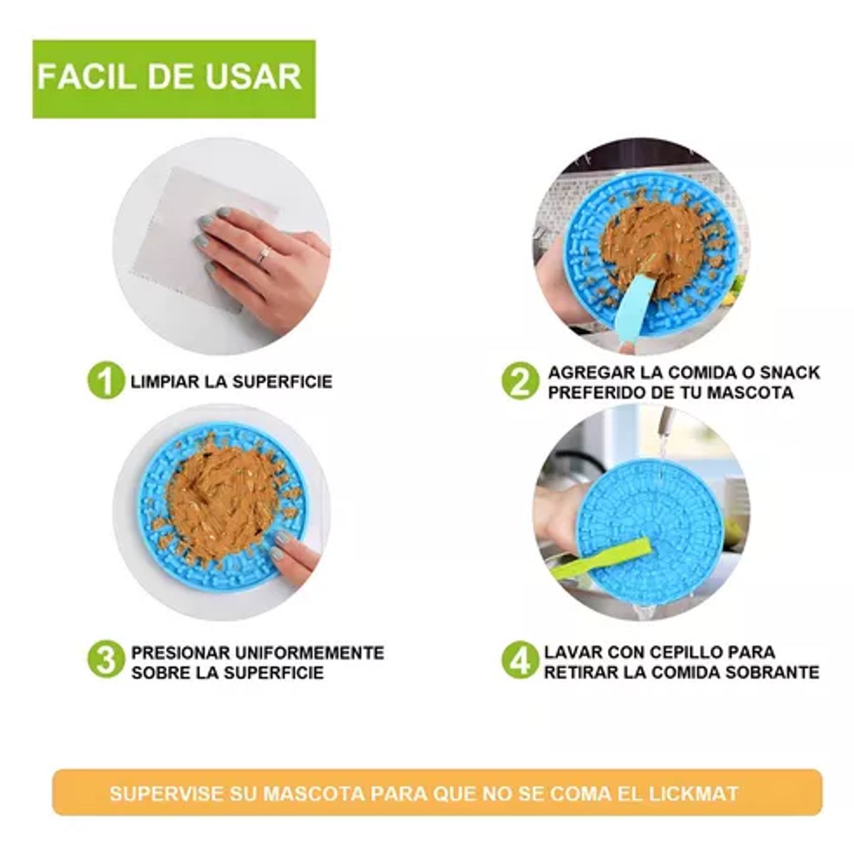 BUDDIES - Plato Comedero Lento Anti Estres Para Mascotas Azul 100g