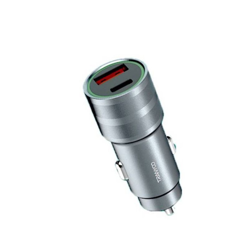GENERICO - Cargador de Carro TRANYCO PD 30W 5A Usb A + 1C Carga Rapida
