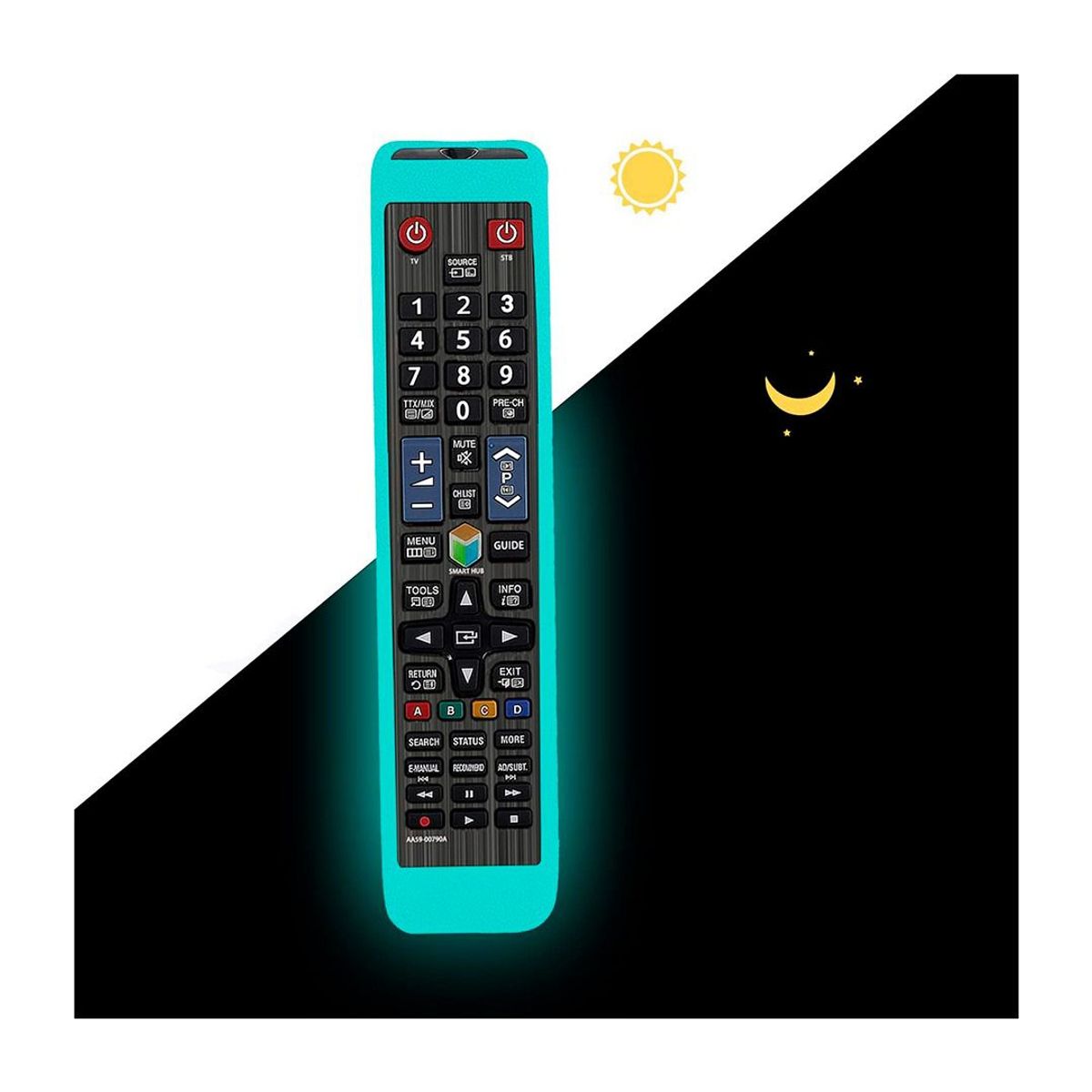 CASE - Funda De Silicona  Para Control Samsung Smart Tv Grande Bn59-Celeste