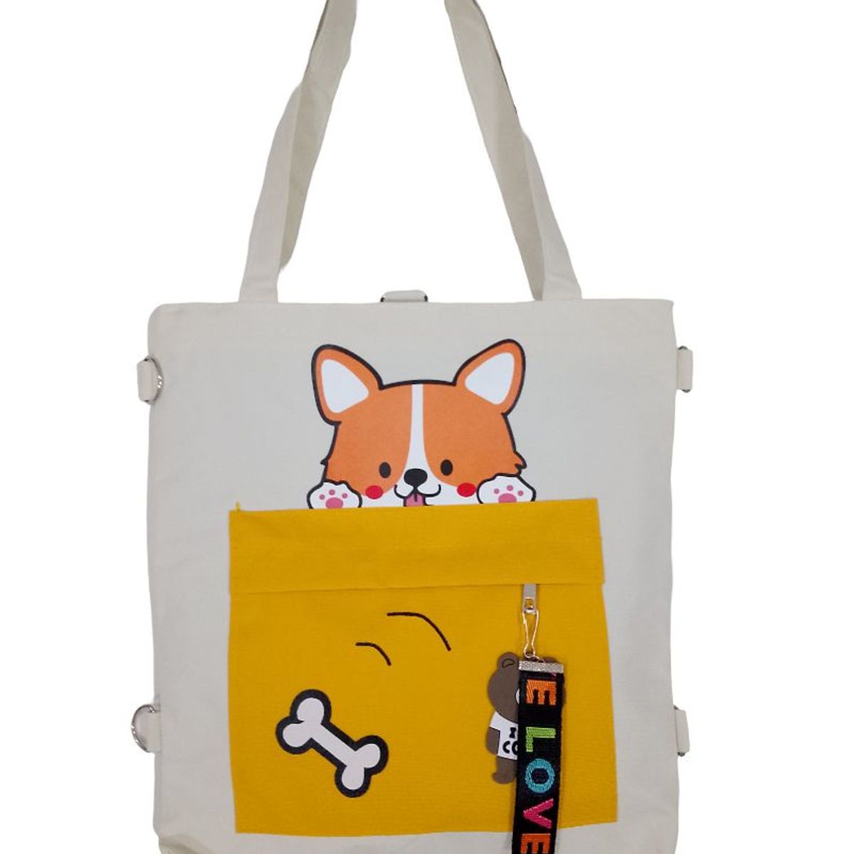 GENERICO - Bolso Kawaii Zorrito - Blanco