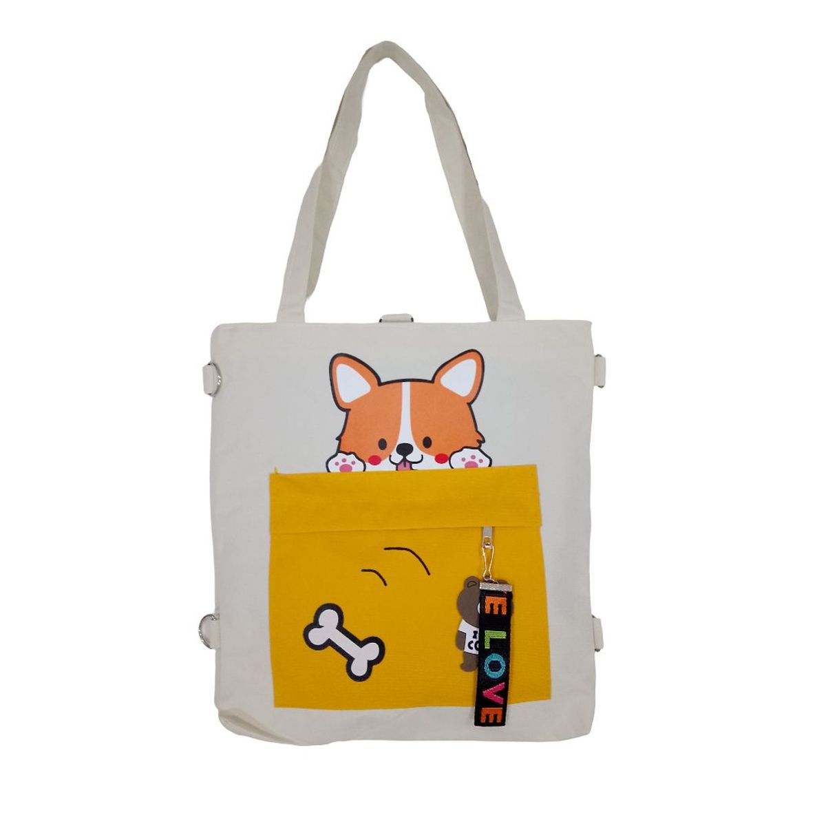 GENERICO - Bolso Kawaii Zorrito - Blanco