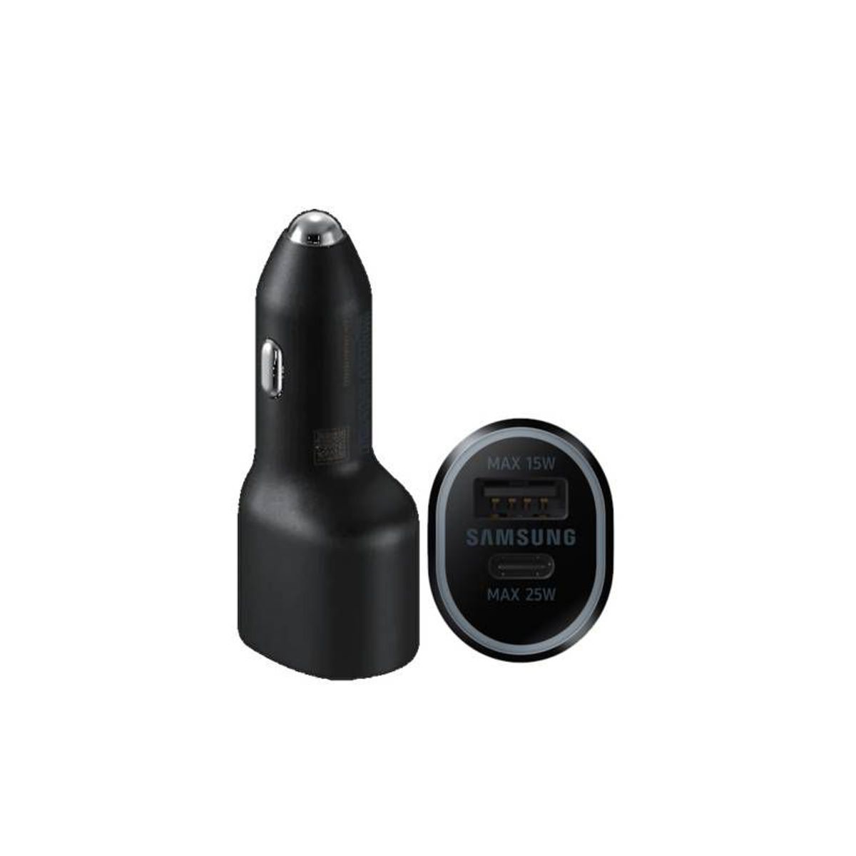 SAMSUNG - Cargador de Carro Samsung 25W+15W Dual Fast Charge Negro